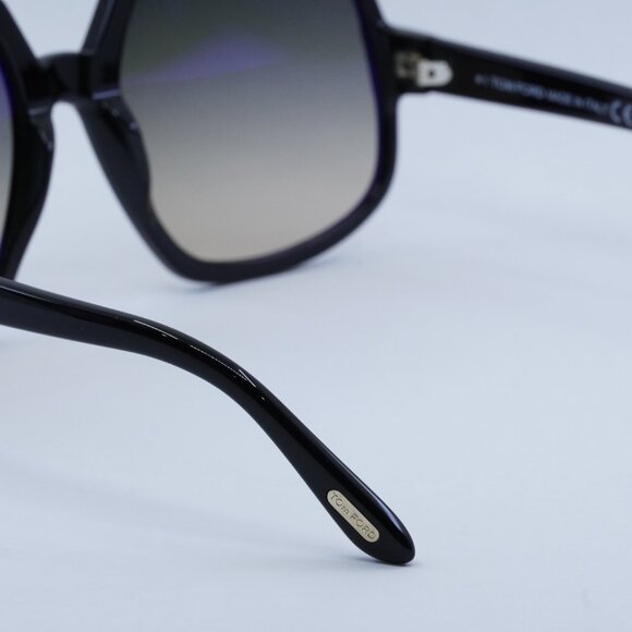 Tom Ford Delphine-02 FT0992 01B Sunglasses Black Square Frame, Smoke Lenses main image 6